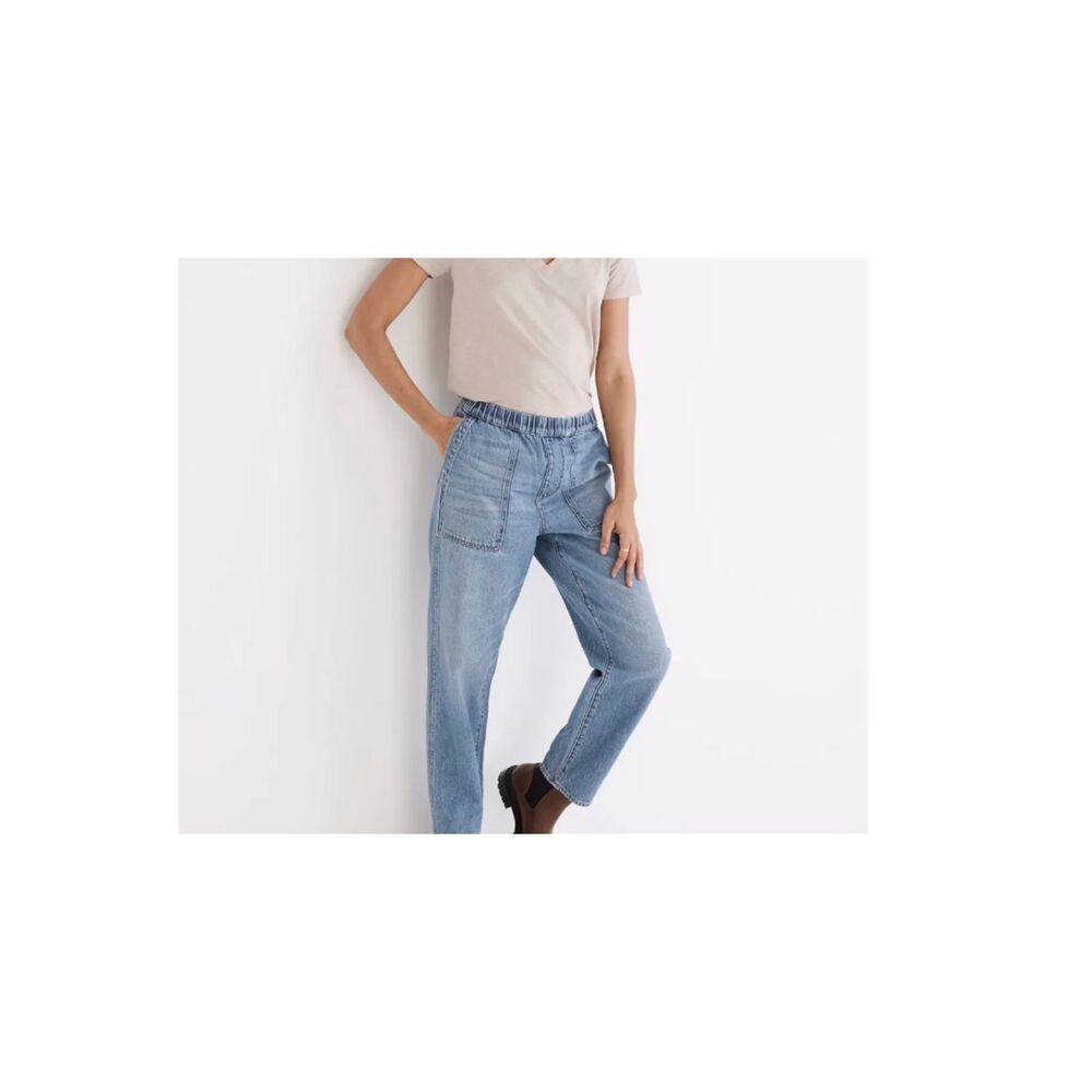 Madewell Women's Pull-On Relaxed Jeans in Beswick Wash - XL - EUC